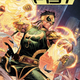 Cover art for Iron Fist #1 featuring the new Iron Fist, in an alleyway with his fists ignited.